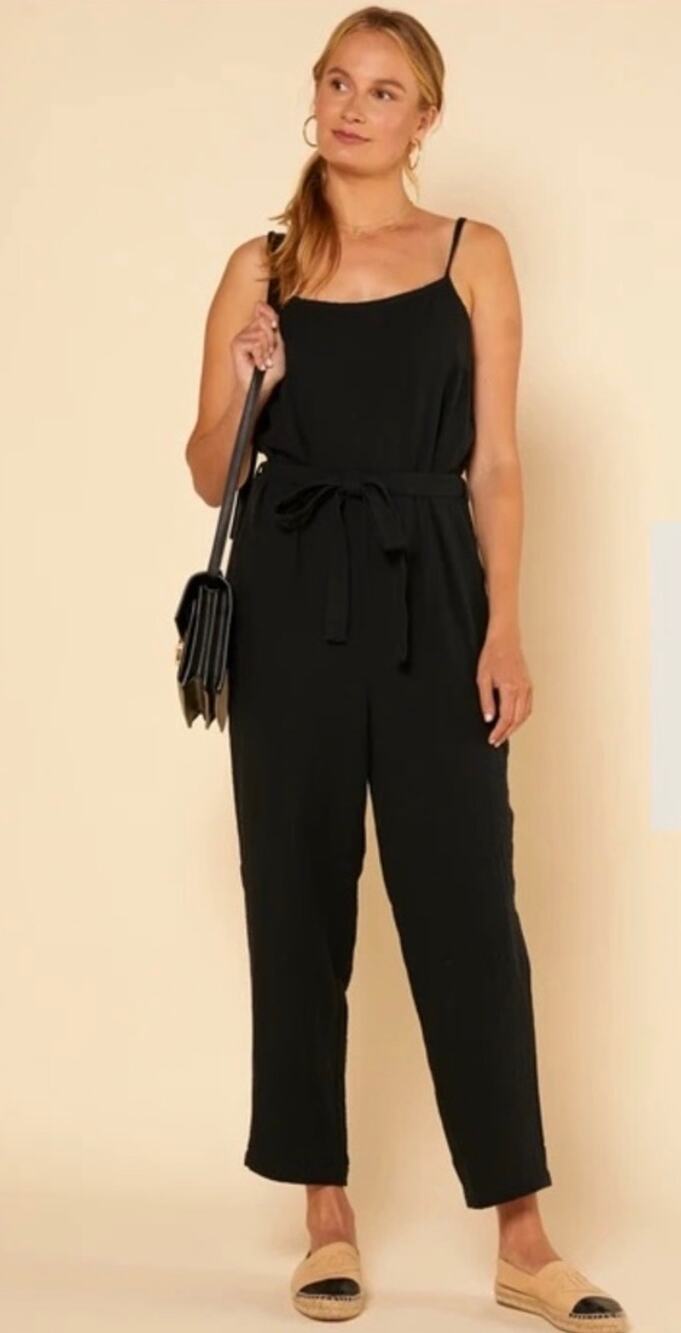 Outerknown Sunday Suit Gauzy Organic Cotton Tie Waist Casual Jumpsuit Small